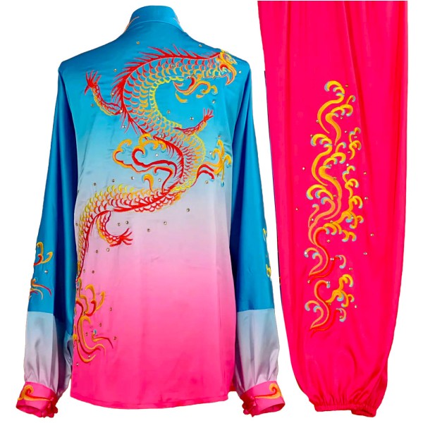 UC006 - Blue/Pink Gradient Uniform with Dragon Embroidery