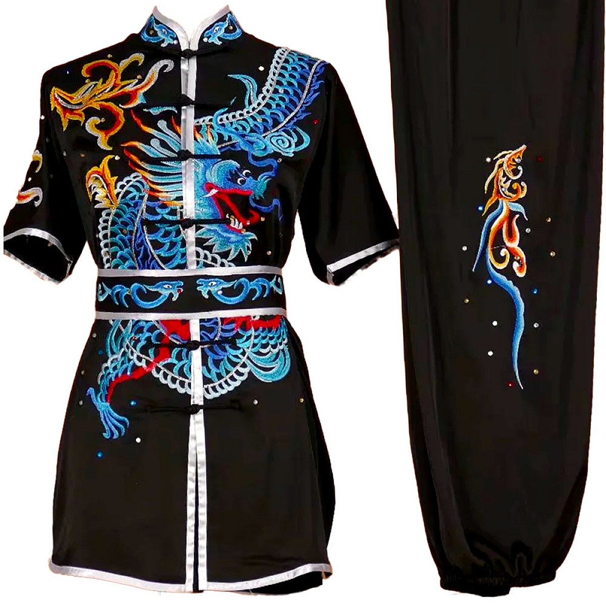 UC008 - Black Uniform with Dragon Embroidery
