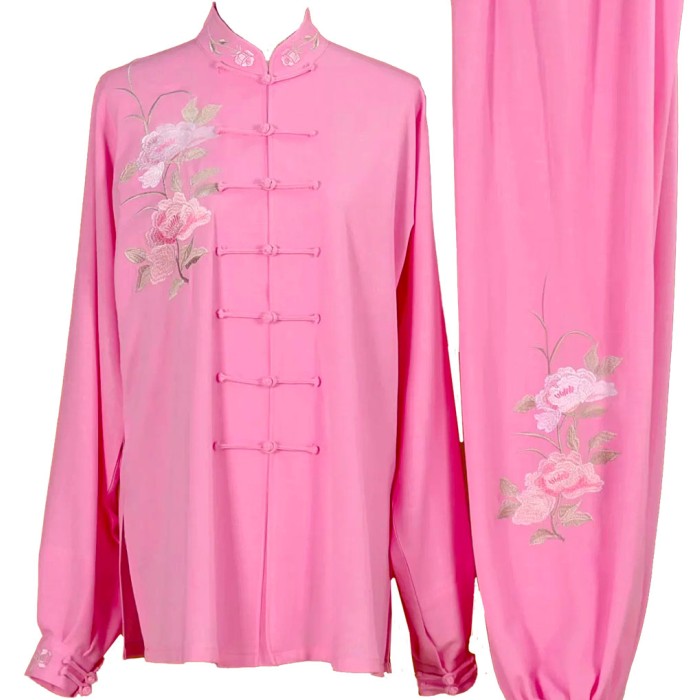 UC012 - Pink Uniform with Flower Embroidery
