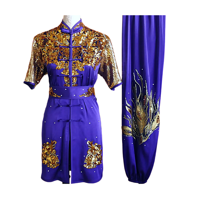 Golden Feather Sequin Wushu Costume_UC2026SQT-001