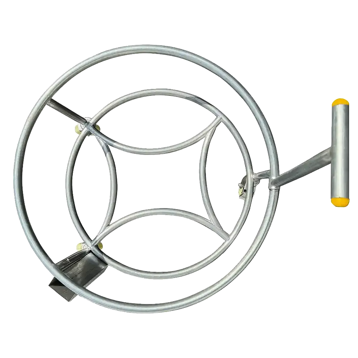 Round Metal Drum Stand with Wheels