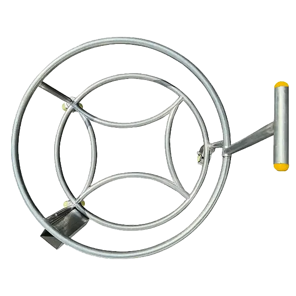 Round Metal Drum Stand with Wheels