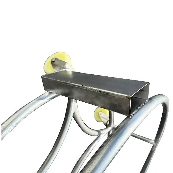 Round Metal Drum Stand with Wheels