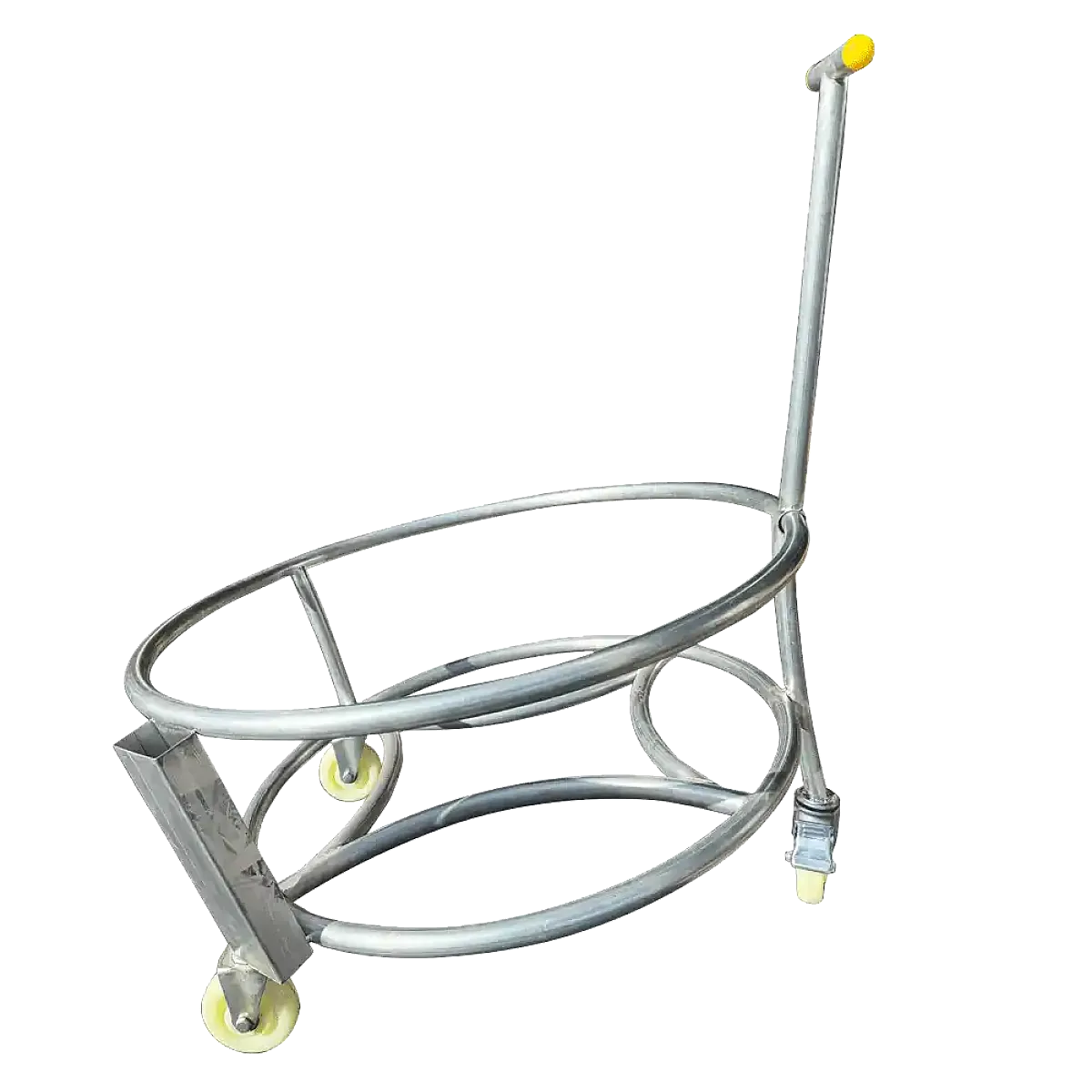 Round Metal Drum Stand with Wheels