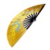  Fan04 Golden Taichi Kung Fu Fan with Dragon Phoenix Design and Bamboo Ribs