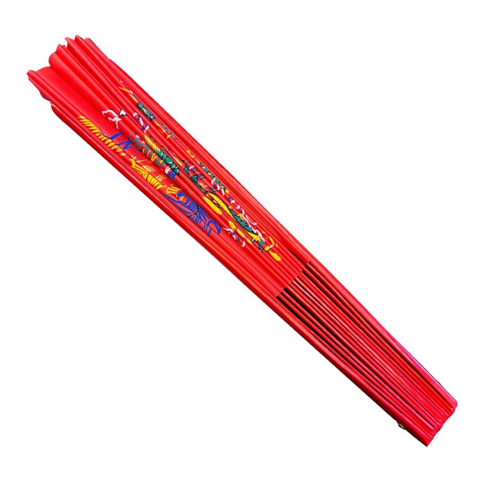 Red Dragon Phoenix Tai Chi Kung Fu Bamboo Rib Fan - Left Hand Only (Fan09-L)