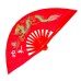  Fan10 Red Dragon Tai Chi Kung Fu Fan with Bamboo Ribs
