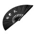  Fan22 Tai Chi Design Lightweight Bamboo Rib Fan with Black Nylon Base