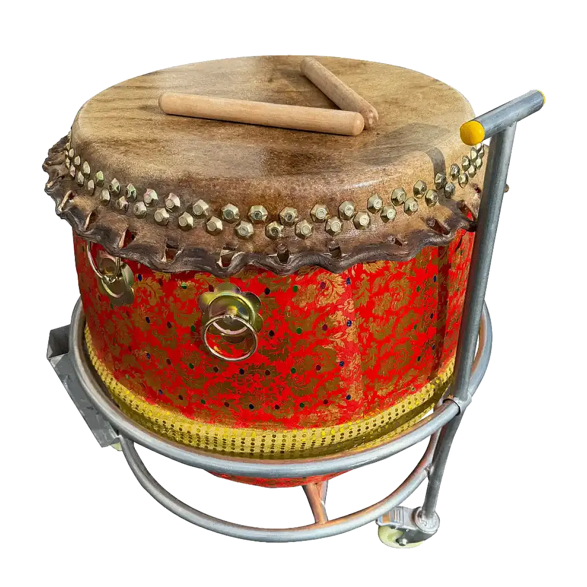 Lion Dance Drum – Traditional Red Drum for Chinese Celebrations & Performances