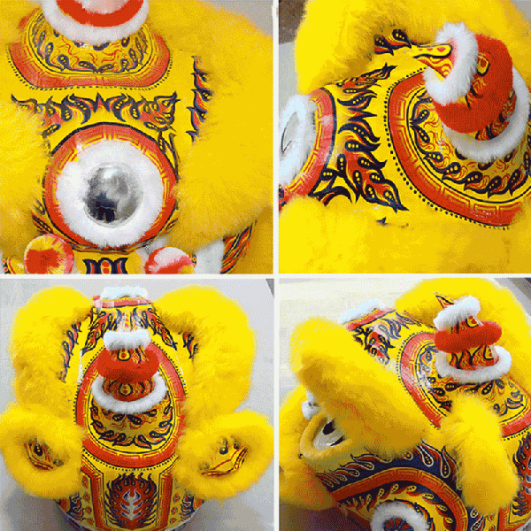 D1301 -Yellow Lion Dance Costume