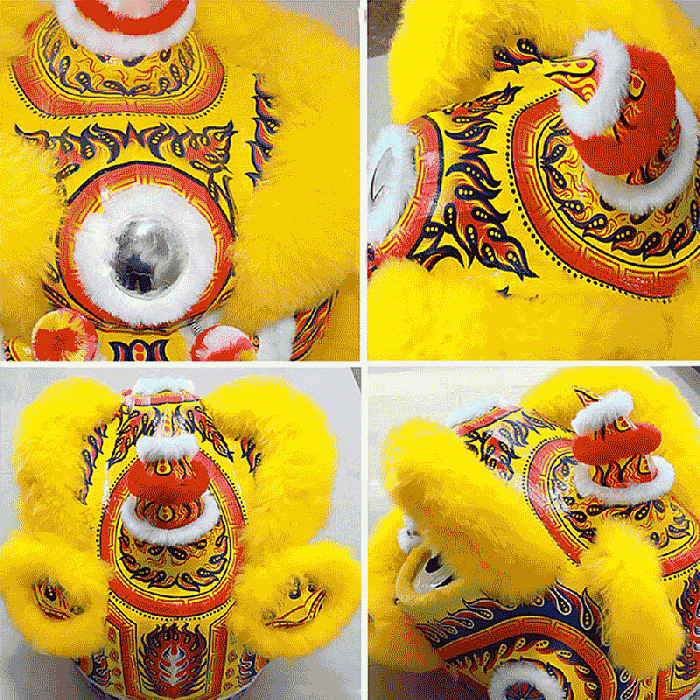 D1301 Vibrant Yellow Fut-San Lion Dance Costume