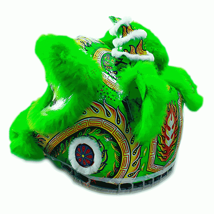 D1303 Green Fut-San Lion Dance Costume – Competition Green Lion (Full Set)
