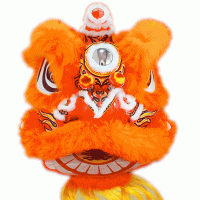 D1304 - Orange Lion Dance Costume