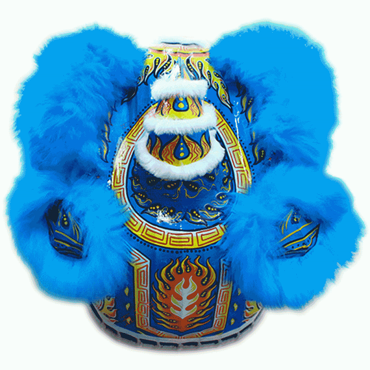 D1306 Blue Fut-San Lion Dance Costume – Competition Blue Lion (Full Set)