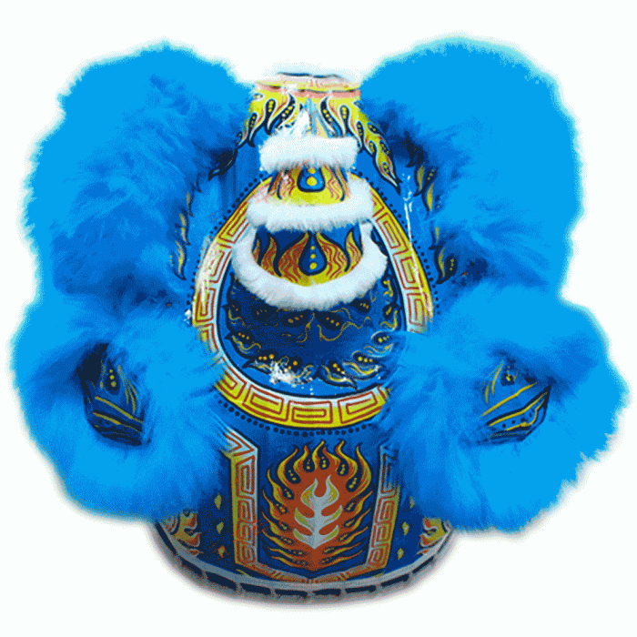 D1306 Blue Fut-San Lion Dance Costume – Competition Blue Lion (Full Set)