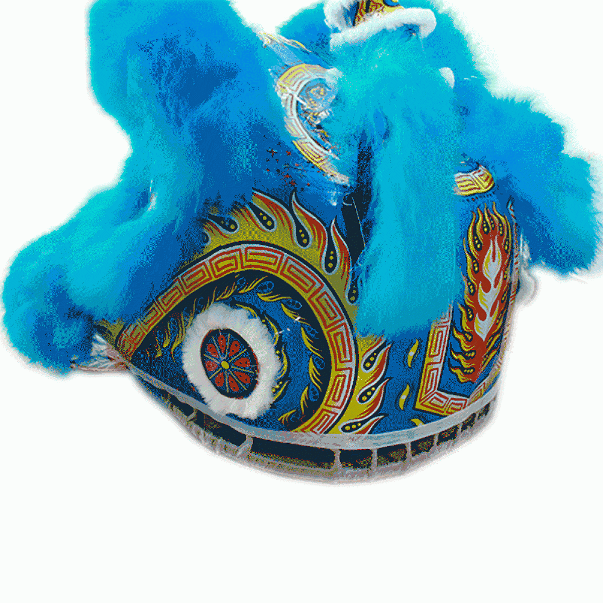 D1306 Blue Fut-San Lion Dance Costume – Competition Blue Lion (Full Set)