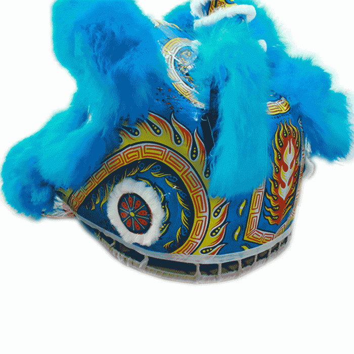 D1306 Blue Fut-San Lion Dance Costume – Competition Blue Lion (Full Set)