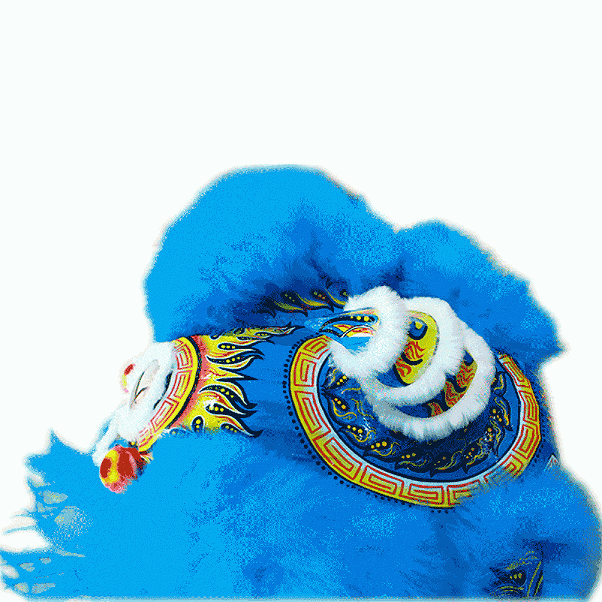 D1306 Blue Fut-San Lion Dance Costume – Competition Blue Lion (Full Set)