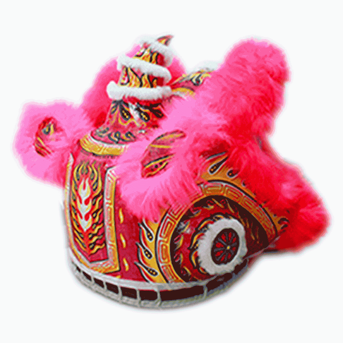 D1307 Pink Fut-San Lion Dance Costume – Competition Lion (Full Set)