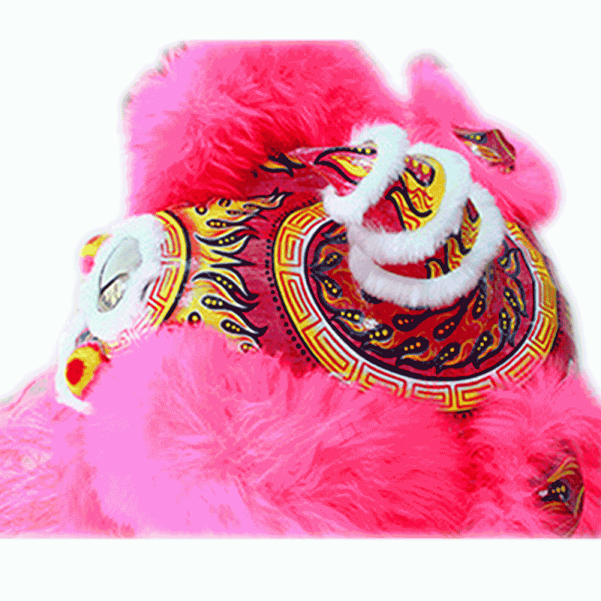 D1307 Pink Fut-San Lion Dance Costume – Competition Lion (Full Set)