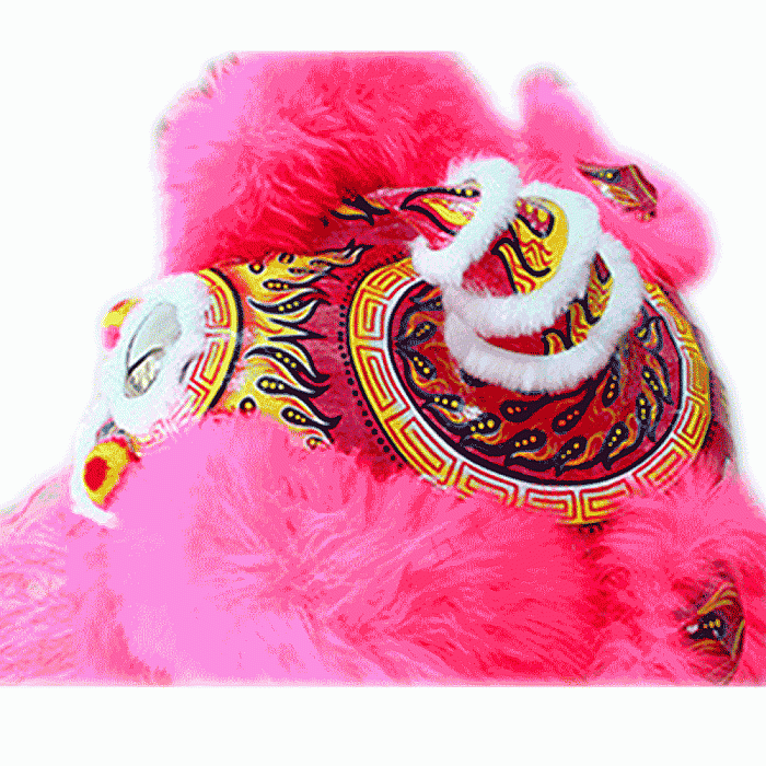 D1307 Pink Fut-San Lion Dance Costume – Competition Lion (Full Set)