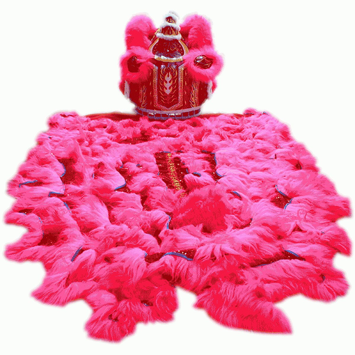 D1307 Pink Fut-San Lion Dance Costume – Competition Lion (Full Set)