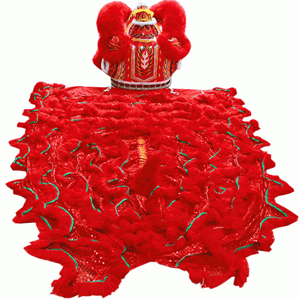 D1300 Competition Lion Red (Full Set) – Size #3 Fut-San Lion Dance Costum