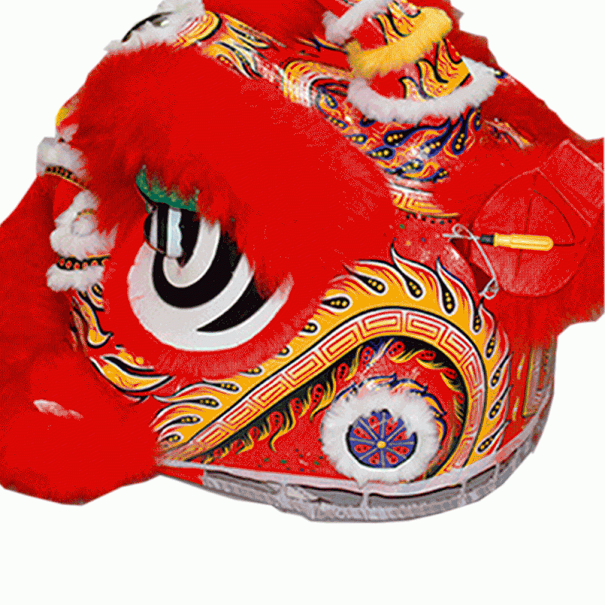 D1300 Competition Lion Red (Full Set) – Size #3 Fut-San Lion Dance Costum