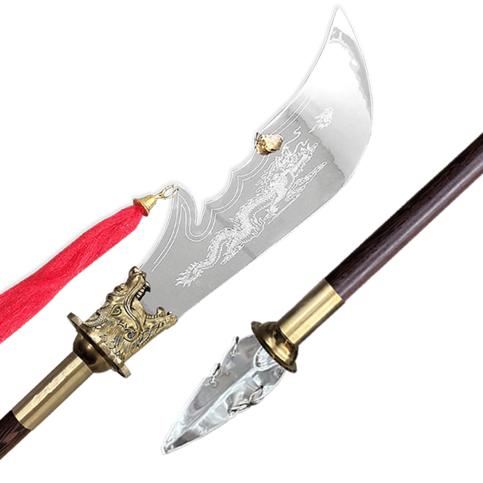 Wenge Wood Brass Dragon Head Kwan Dao (TDL000) – Traditional Kung Fu Weapon