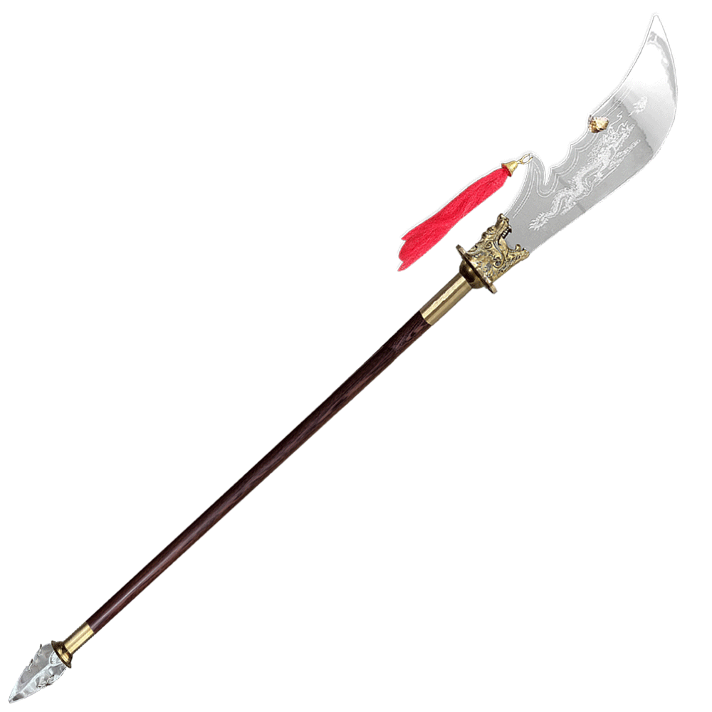Wenge Wood Brass Dragon Head Kwan Dao (TDL002) – Traditional Kung Fu Weapon