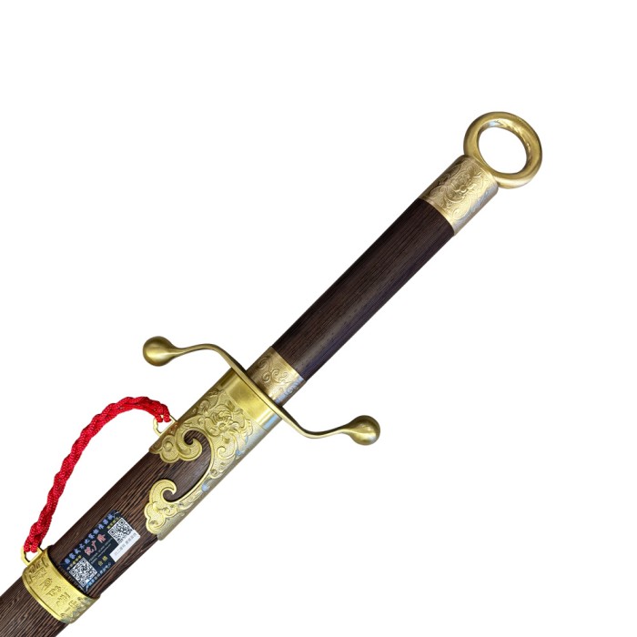 TDS060 – Qian Kun Tai Chi Saber with Huali Wood and Brass Trim