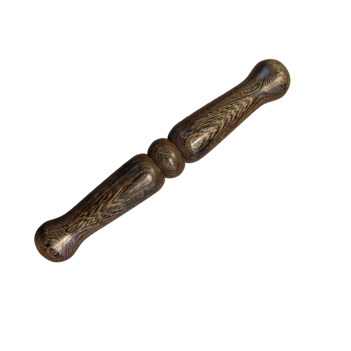 TDS078-Curved Wenge Wood Tai Chi Ruler – Ergonomic Grip Version