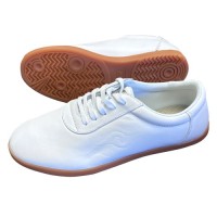 FT004 Leather Tai Chi Shoes -White