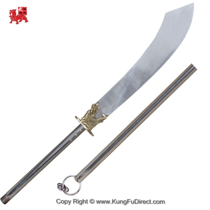 Combat Dragon Head Stainless Steel Kung Fu Pudao - Two-Piece Design