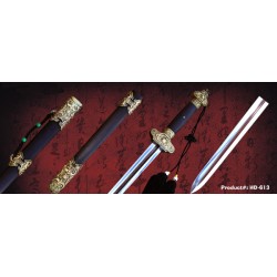 HD-613 - Overlord sword -Red Groove pattern  霸王剑 红槽花纹钢