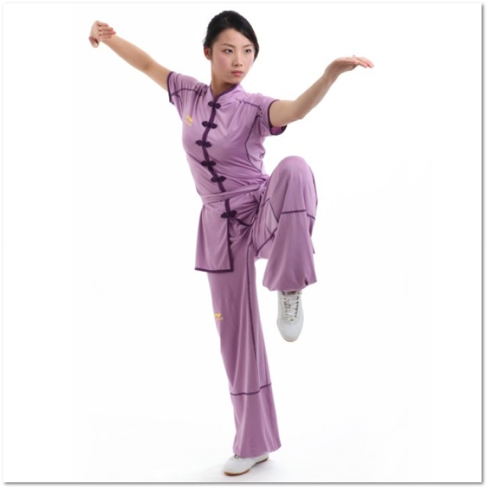 LN100-1 - Li-Ning Lavender Wushu Uniform (Female) 比赛服