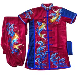 PSU030 - Red/Blue Fish Embroidery Uniform