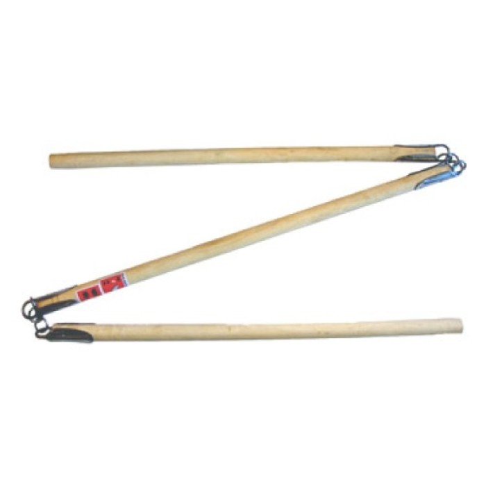 Traditional White Wax Wood Three-Section Staff