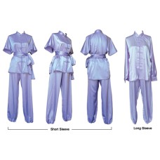 U0757 - Lavender Satin Uniform short sleeve and Long sleeve