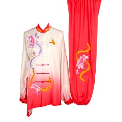 UC003 - Red/White Gradient Uniform with Flower Embroidery