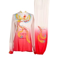 UC004 - Red/White Gradient Uniform with Phoenix Embroidery