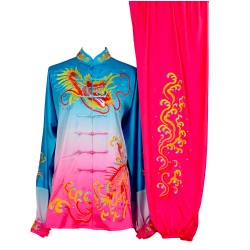 UC006 - Blue/Pink Gradient Uniform with Dragon Embroidery