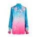  UC015 - Blue/Pink Gradient Uniform with Flower Embroidery