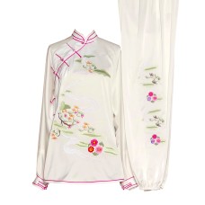 UC030 - White Uniform with Flower Embroidery