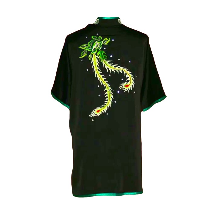 UC032 - Black Uniform with Phoenix Embroidery