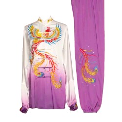 UC035 - White/Purple Gradient Uniform with Phoenix Embroidery