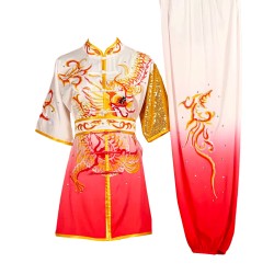 UC035 - White/Red Uniform with Dragon Embroidery
