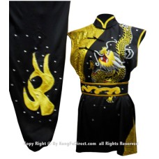 UC061 - Black Uniform with Golden Dragon Embroidery