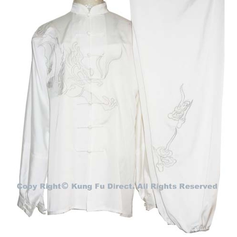 UC063 - White Uniform with White Dragon Embroidery