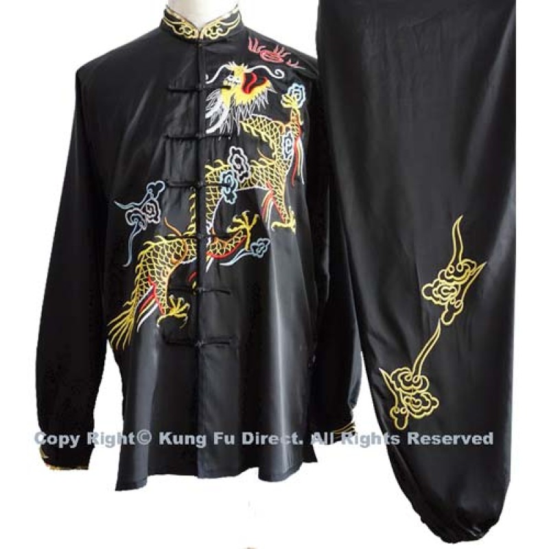 UC074 - Black Uniform with Dragon Embroidery